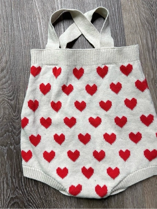 Cat & Jack Other - Baby Girl Cat & Jack Cream Overalls Hearts Valentine’s Day Size 9-12 Months